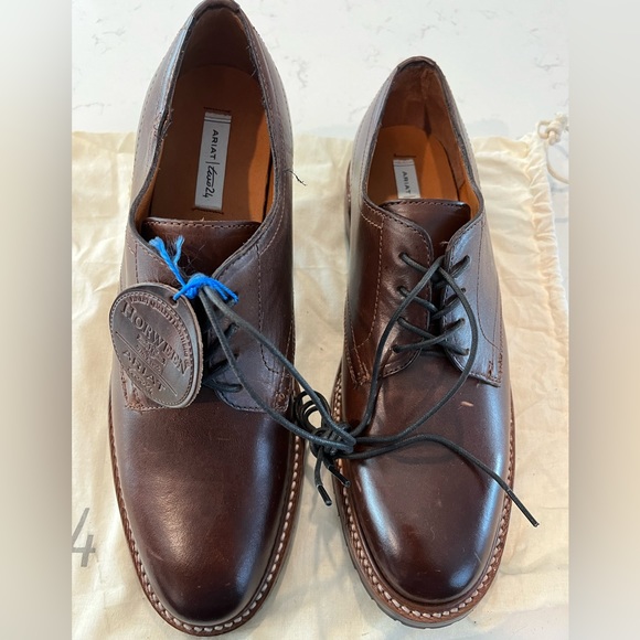 ARIAT brown leather lace ups (NEW) - Picture 2 of 15